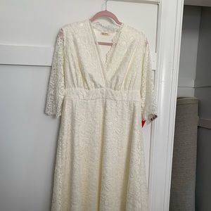 Kiyonna White Bridal Shower Dress